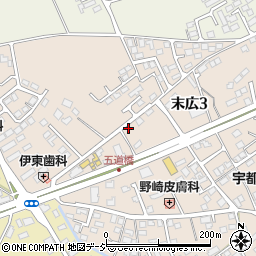 栃木県大田原市末広3丁目2831-175周辺の地図