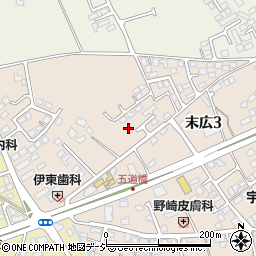 栃木県大田原市末広3丁目2832-132周辺の地図