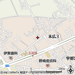 栃木県大田原市末広3丁目2832-138周辺の地図