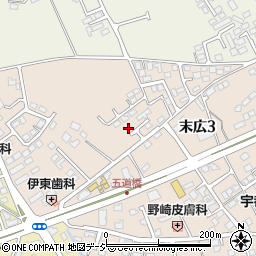 栃木県大田原市末広3丁目2832-133周辺の地図
