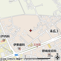 栃木県大田原市末広3丁目2832-79周辺の地図