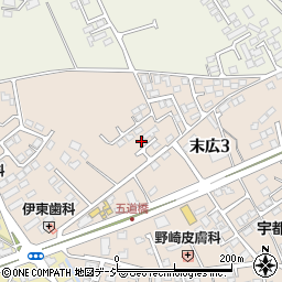 栃木県大田原市末広3丁目2832-134周辺の地図