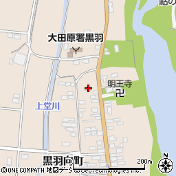 栃木県大田原市黒羽向町218周辺の地図