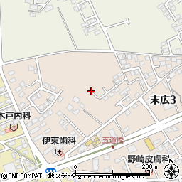 栃木県大田原市末広3丁目2832-14周辺の地図