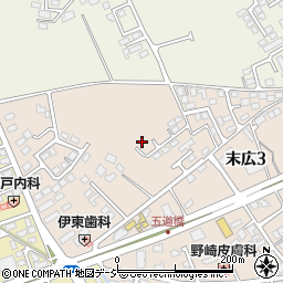 栃木県大田原市末広3丁目2832-112周辺の地図