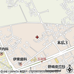 栃木県大田原市末広3丁目2832-24周辺の地図