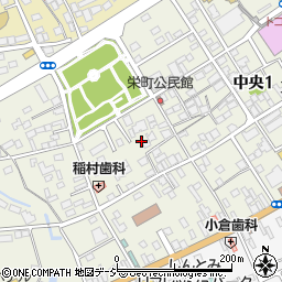 栃木県大田原市中央周辺の地図