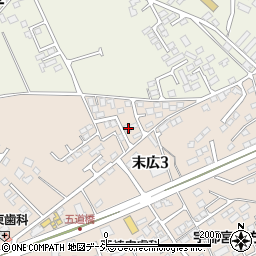 栃木県大田原市末広3丁目2832-65周辺の地図