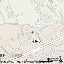 栃木県大田原市末広3丁目2832-49周辺の地図