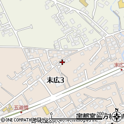栃木県大田原市末広3丁目2836-5周辺の地図