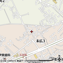 栃木県大田原市末広3丁目2832-70周辺の地図