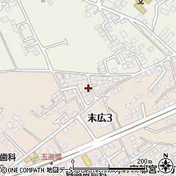 栃木県大田原市末広3丁目2832-48周辺の地図