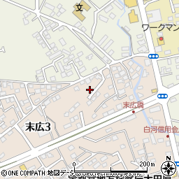 栃木県大田原市末広3丁目2846-8周辺の地図