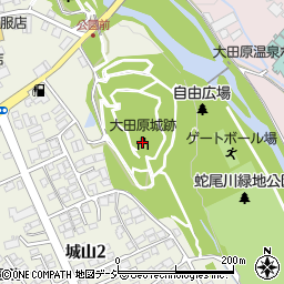 大田原城跡周辺の地図