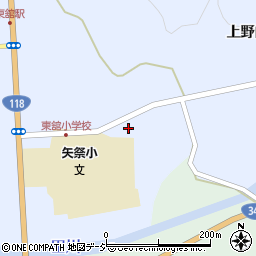 福島県東白川郡矢祭町東舘下上野内周辺の地図