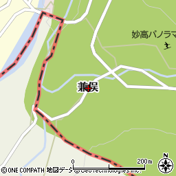 新潟県妙高市兼俣周辺の地図