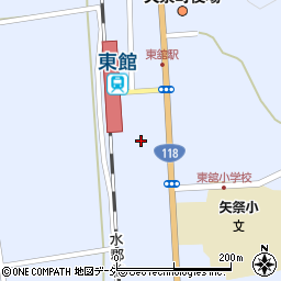 矢祭町　中央公民館周辺の地図