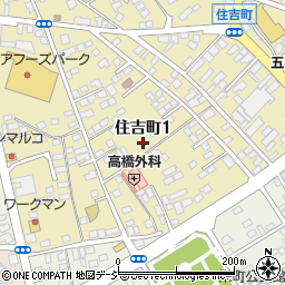 栃木県大田原市住吉町1丁目周辺の地図