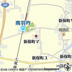 石川県羽咋市新保町マ周辺の地図