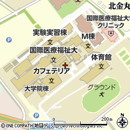 国際医療福祉大学　大田原キャンパス周辺の地図