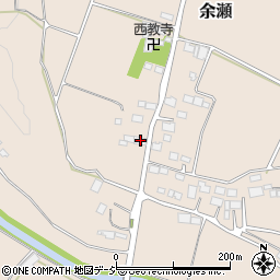 栃木県大田原市余瀬455周辺の地図