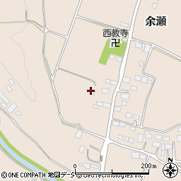 栃木県大田原市余瀬450-1周辺の地図