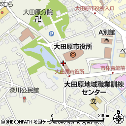 大田原市役所　農政課周辺の地図