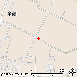 栃木県大田原市余瀬周辺の地図