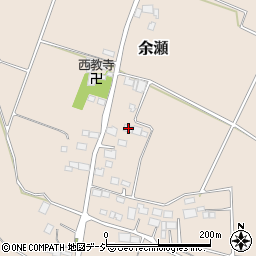 栃木県大田原市余瀬516-2周辺の地図
