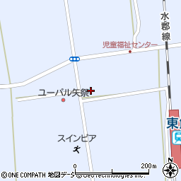 福島県東白川郡矢祭町東舘蔵屋敷周辺の地図