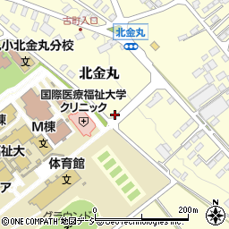 栃木県大田原市北金丸1850-1周辺の地図