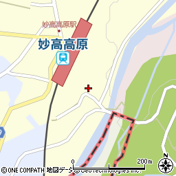 新潟県妙高市田口384周辺の地図