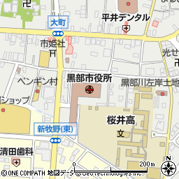 富山県黒部市周辺の地図