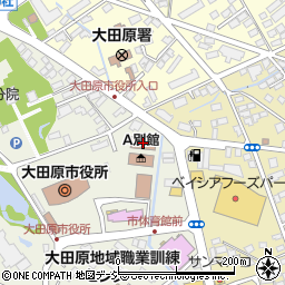 大田原市役所Ｂ別館周辺の地図