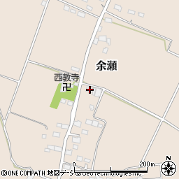栃木県大田原市余瀬500周辺の地図