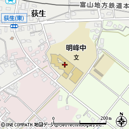 黒部市立明峰中学校周辺の地図