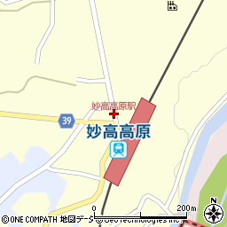 妙高高原駅周辺の地図