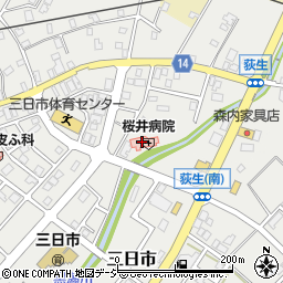 桜井病院周辺の地図