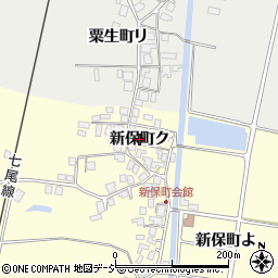 石川県羽咋市新保町（ク）周辺の地図
