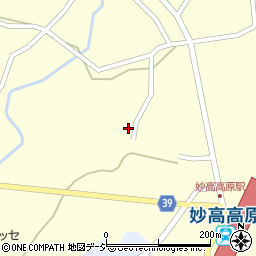 新潟県妙高市田口110周辺の地図