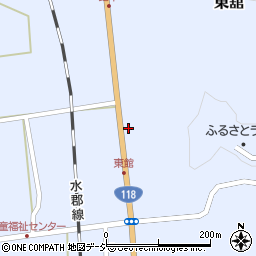 福島県東白川郡矢祭町東舘舘本周辺の地図