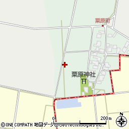石川県羽咋市粟原町周辺の地図