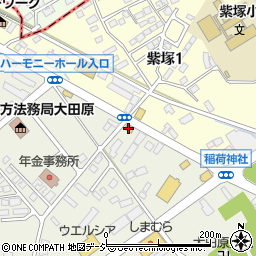 牛角大田原店周辺の地図