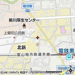 富山県黒部市北新周辺の地図