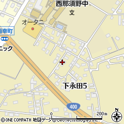 栃木県那須塩原市下永田5丁目周辺の地図