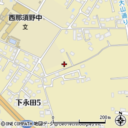 栃木県那須塩原市下永田5丁目1333周辺の地図