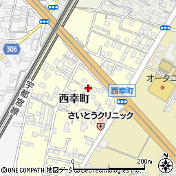 栃木県那須塩原市西幸町周辺の地図