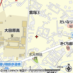 栃木県大田原市紫塚周辺の地図