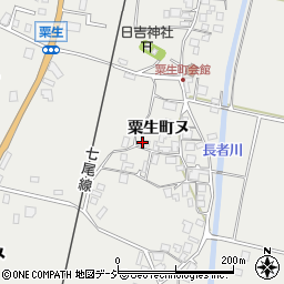 石川県羽咋市粟生町周辺の地図