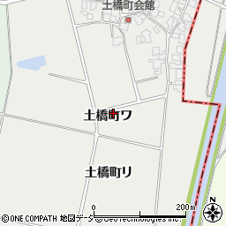 石川県羽咋市土橋町ワ周辺の地図